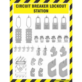 KRM LOTO – CIRCUIT BREAKER LOCKOUT SHADOW CENTER STATION WITH MATERIAL