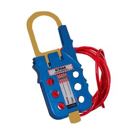 De Electric ABS Multipurpose Cable Lockout Device Blue/Yellow (With Cable)