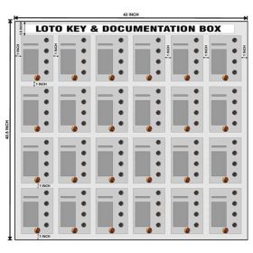 KRM LOTO – 4 LOCK WITH 24 GROUP LOCKOUT BOX CABINET 