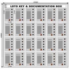 KRM LOTO – 5 LOCK WITH 24 GROUP LOCKOUT BOX CABINET 