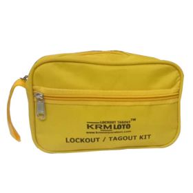 KRM LOTO – HANDY LOCKOUT ELECTRICIAN BAG/POUCH  -SMALL YELLOW