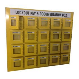 KRM LOTO - 20 BOX WITH 4 LOCKING HOOK LOCKOUT KEY & DOCUMENTATION BOX
