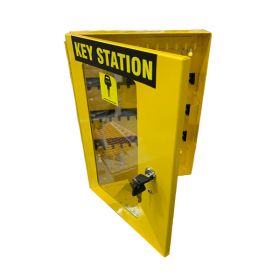 KRM LOTO – LOCKABLE LOCKOUT TAGOUT KEY STATION-3752655 YELLOW (WITHOUT MATERIAL)