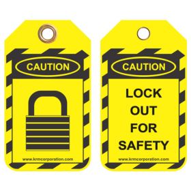 25pcs KRM LOTO CAUTION LOCK OUT FOR SAFETY TAG