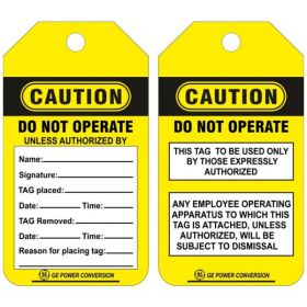 25pcs - CAUTION - DO NOT OPERATE TAG (CUSTOMISED TAG) 