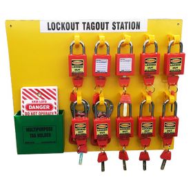 KRM LOTO – LOCKOUT TAGOUT STATION / CENTER WITH MATERIAL