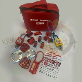 KRM LOTO - LOCKOUT TAGOUT ELECTRICAL HANDY POUCH KIT RED-1520