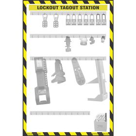KRM LOTO -  LOCKOUT TAGOUT SHADOW CENTER STATION WITH MATERIAL