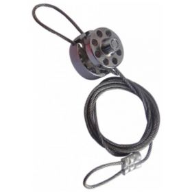 KRM LOTO - METAL / ALUMINIUM ROUND CABLE LOCKOUT WITH CABLE