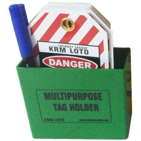 KRM LOTO MULTIPURPOSE TAG HOLDER - Green (With Material)