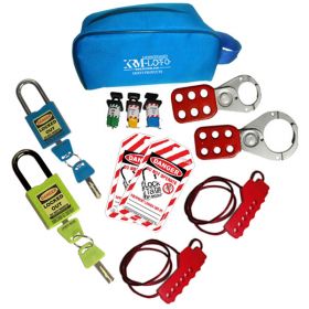 KRM LOTO – OSHA LOCKOUT TAGOUT ELECTRICAL BLUE POUCH KIT-4065 