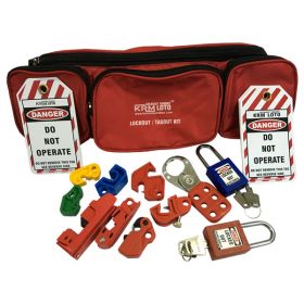 KRM LOTO – PERSONAL LOCKOUT TAGOUT POUCH KIT – RED