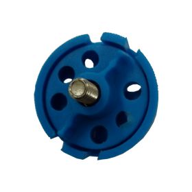 KRM LOTO - ROUND MULTIPURPOSE CABLE LOCKOUT 6 HOLES BLUE (without cable)