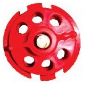 Round Multipurpose Cable Lockout 6 Holes Red (Without Cable)