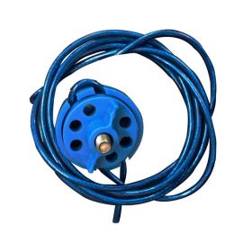 Round Multipurpose Cable Lockout 6H Blue (with 2mtr. cable Without Loop)