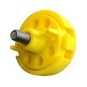 KRM LOTO - ROUND MULTIPURPOSE CABLE LOCKOUT 6 HOLES YELLOW (Without Cable)