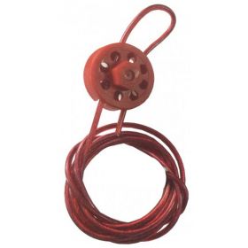KRM LOTO - ROUND MULTIPURPOSE CABLE LOCKOUT 8H RED(WITH 2MTR. CABLE & WITHOUT LOOP)