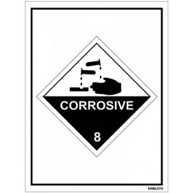 50pcs Self Adhesive Labels - Corrosive