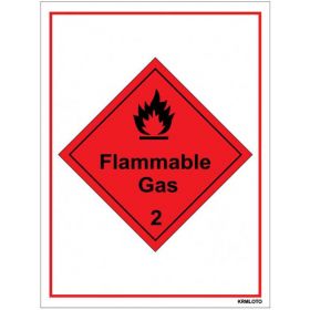 50pcs Self Adhesive Labels - Flammable Gas 