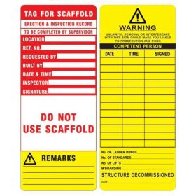 25pcs - KRM LOTO - WARNING DO NOT USE SCAFFOLD TAG
