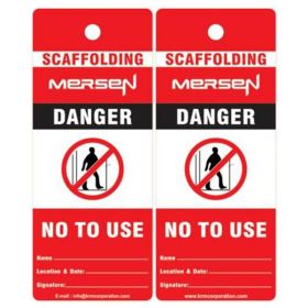 25pcs - DANGER NOT TO USE - CUSTOMIZED SCAFFOLD TAG - KRM LOTO 