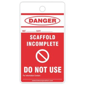 25pcs - KRM LOTO - DANGER - DO NOT USE SCAFFOLD TAG 