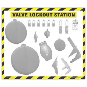 KRM LOTO –VALVE LOCKOUT SHADOW CENTER STATION WITH MATERIAL