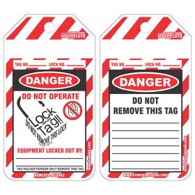 25pcs DANGER - DO NOT OPERATE - EQUIPMENT LOCKED OUT-BY