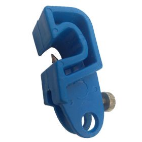 KRM LOTO - CIRCUIT BREAKER LOCKOUT WITH SPECIAL FOLDABLE SCREW - BLUE