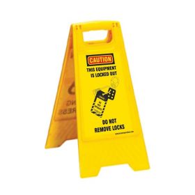 KRM LOTO PORTABLE SAFETY FLOOR STAND(DO NOT REMOVE LOCKS)