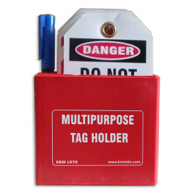 KRM LOTO MULTIPURPOSE TAG HOLDER Red (With Material)