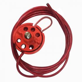 KRM LOTO - ROUND MULTIPURPOSE CABLE LOCKOUT 6H RED (WITH 2MTR. CABLE WITHOUT LOOP)