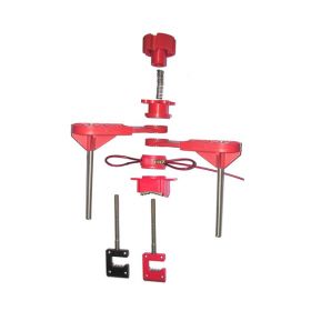 Universal Valve Lockout Device with Two Large Blocking Arm and Steel Insulated Cable 2mtr