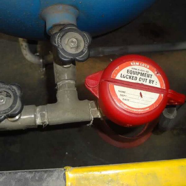 KRM LOTO GATE VALVE LOCKOUT WITH ONE HOLE 25 TO MM 1 2½, 54 OFF