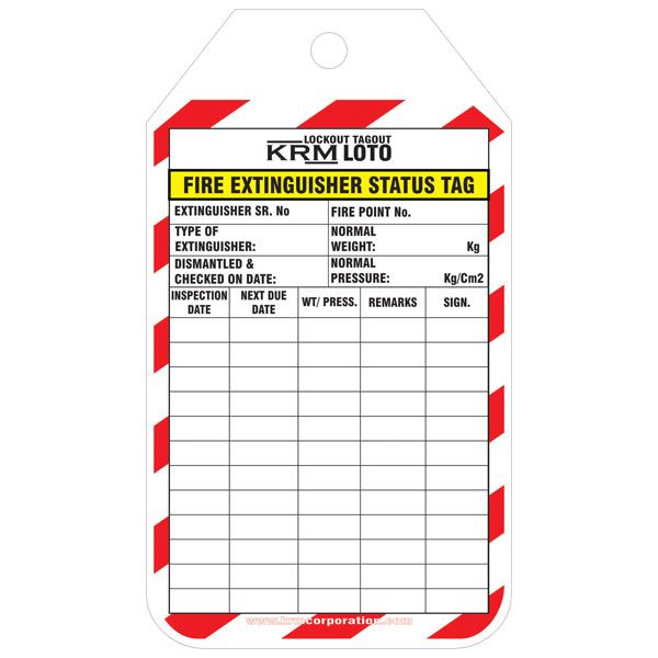 Fire extinguisher date tags best sale